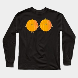 Funny pumpkin couple Long Sleeve T-Shirt